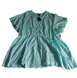 Torrid 3X Babydoll Eyelet Top